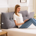 IASEAHK Headboard Pillow Queen, Triangle Pillows for Headboard, Head Board Backrest Wedge Pillow for Reading Sitting Working, Daybed…