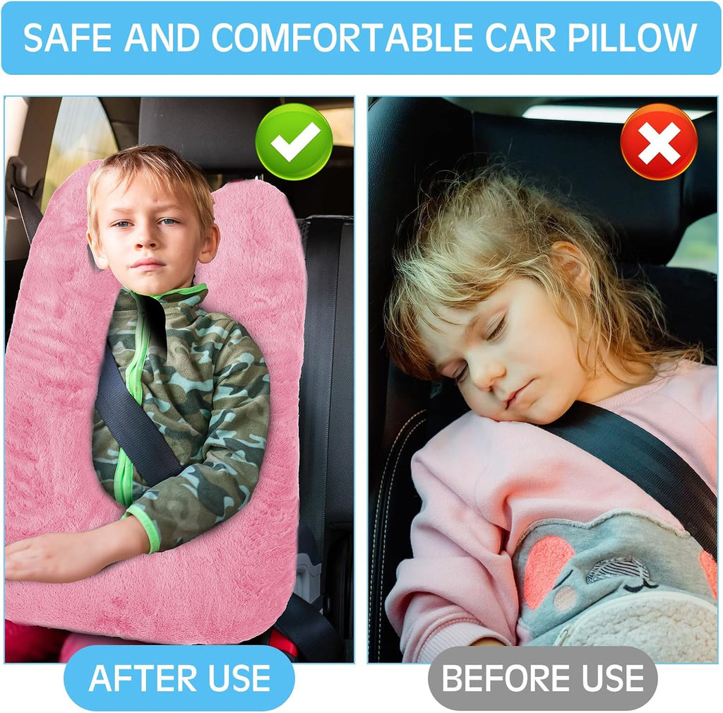 home Barydat 2 Pcs Car Travel Pillow for the Back Seat 28 x 18 in Sleeping Reading Pillows for Distance Travel Car Cushion for Kids Adults…