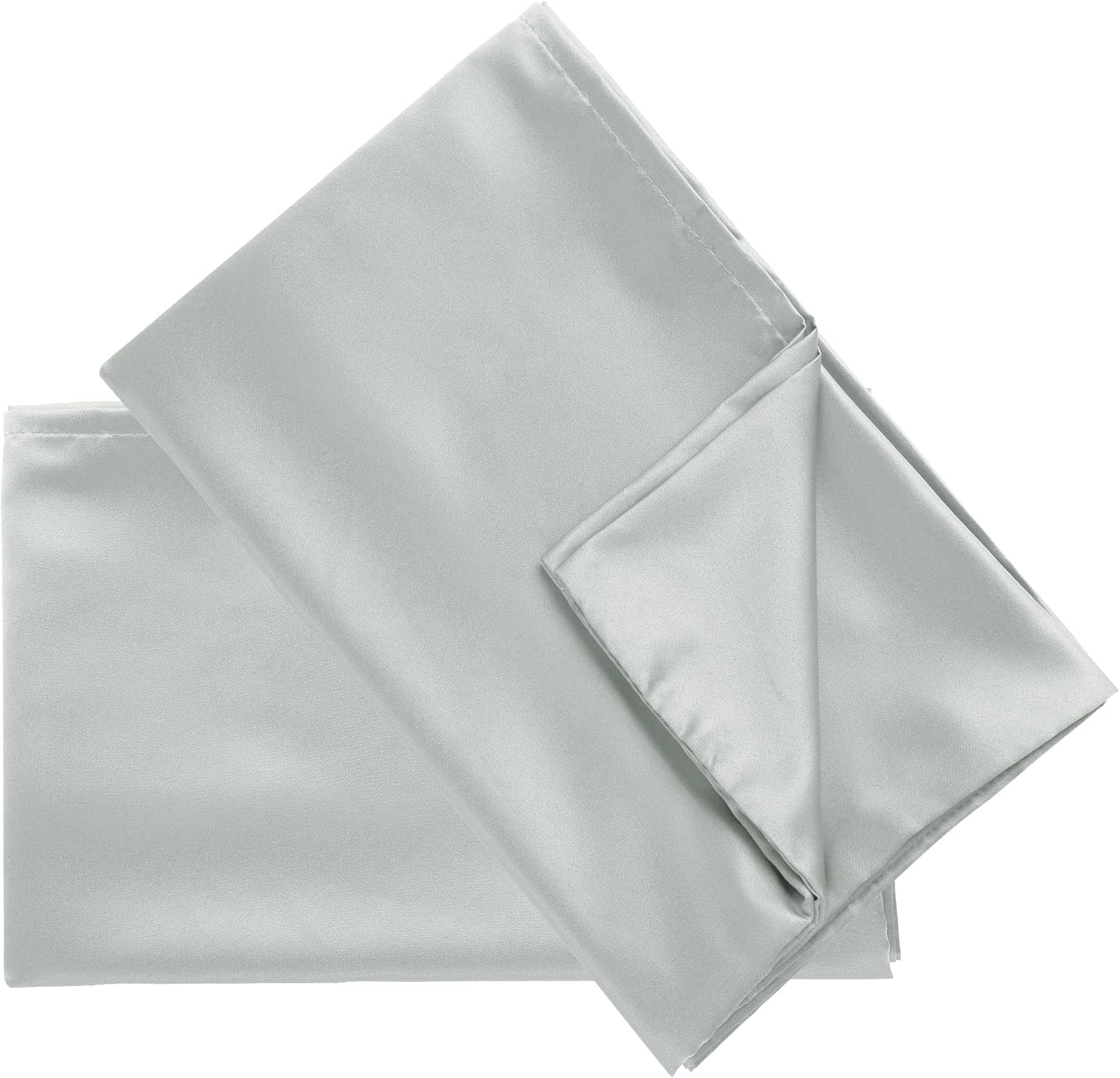 uxcell 2 Pack Silk Satin Pillowcase for Hair and Skin, Cool, Silky, Soft Breathable Pillow Cases Queen Size 20x30 Inch Sateen Pillowcase Li…