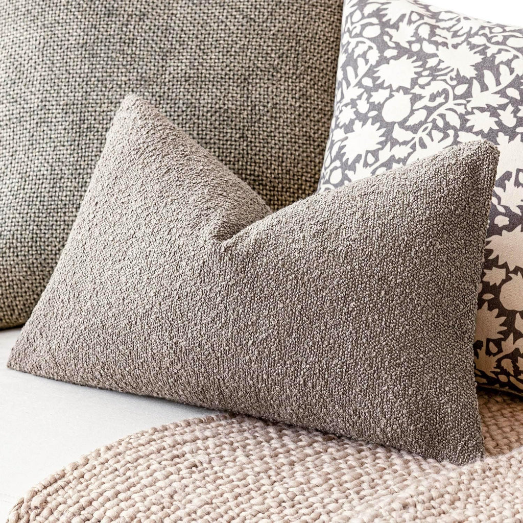 Foindtower Decorative Textured Boucle Throw Pillow Covers Accent Solid Lumbar Pillow Cases Neutral Soft Cozy Couch Cushion Case for Chair…