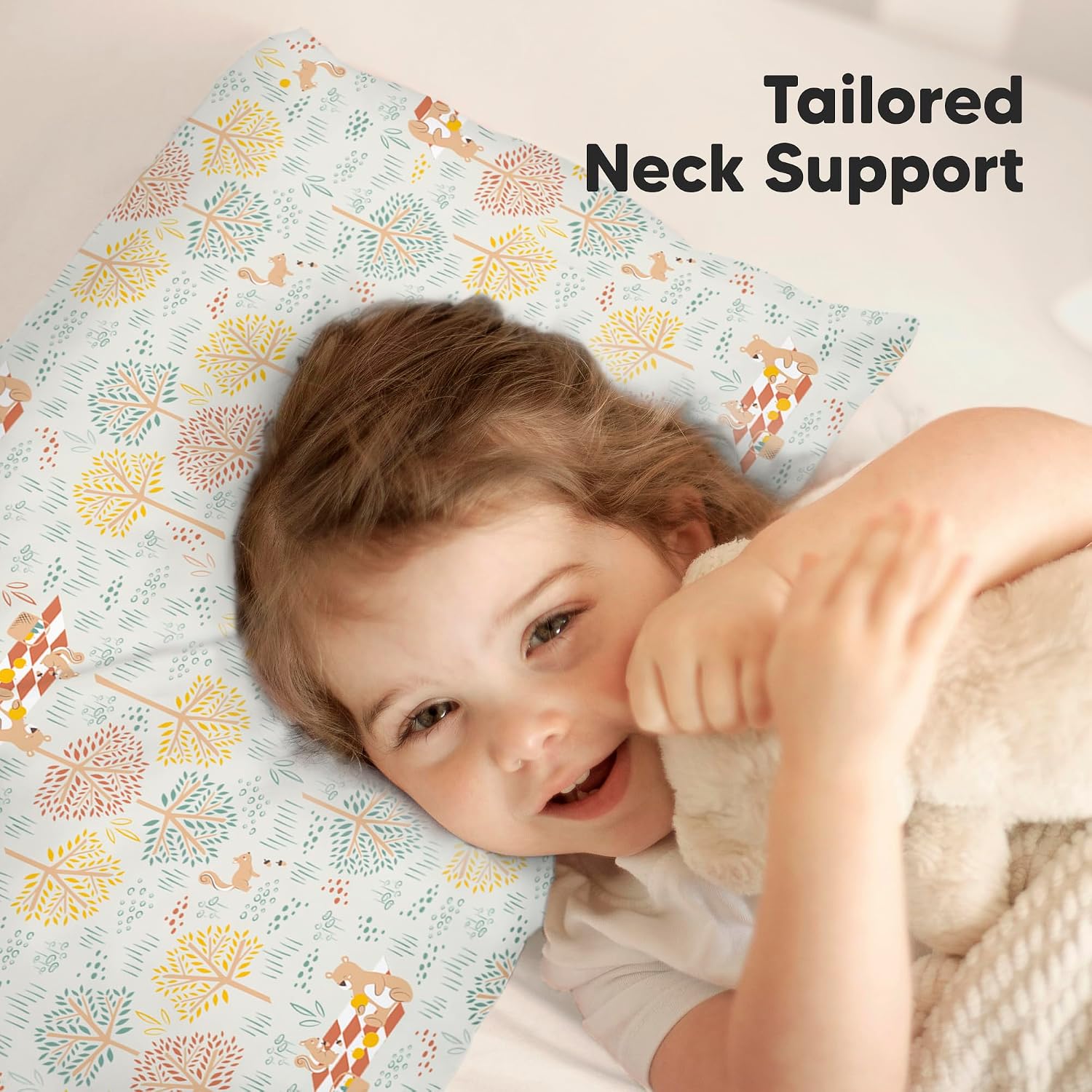 KeaBabies Toddler Pillow with Pillowcase, Jumbo 14X20 - Soft Organic Cotton Toddler Pillows for Sleeping - Machine Washable - Perfect for…