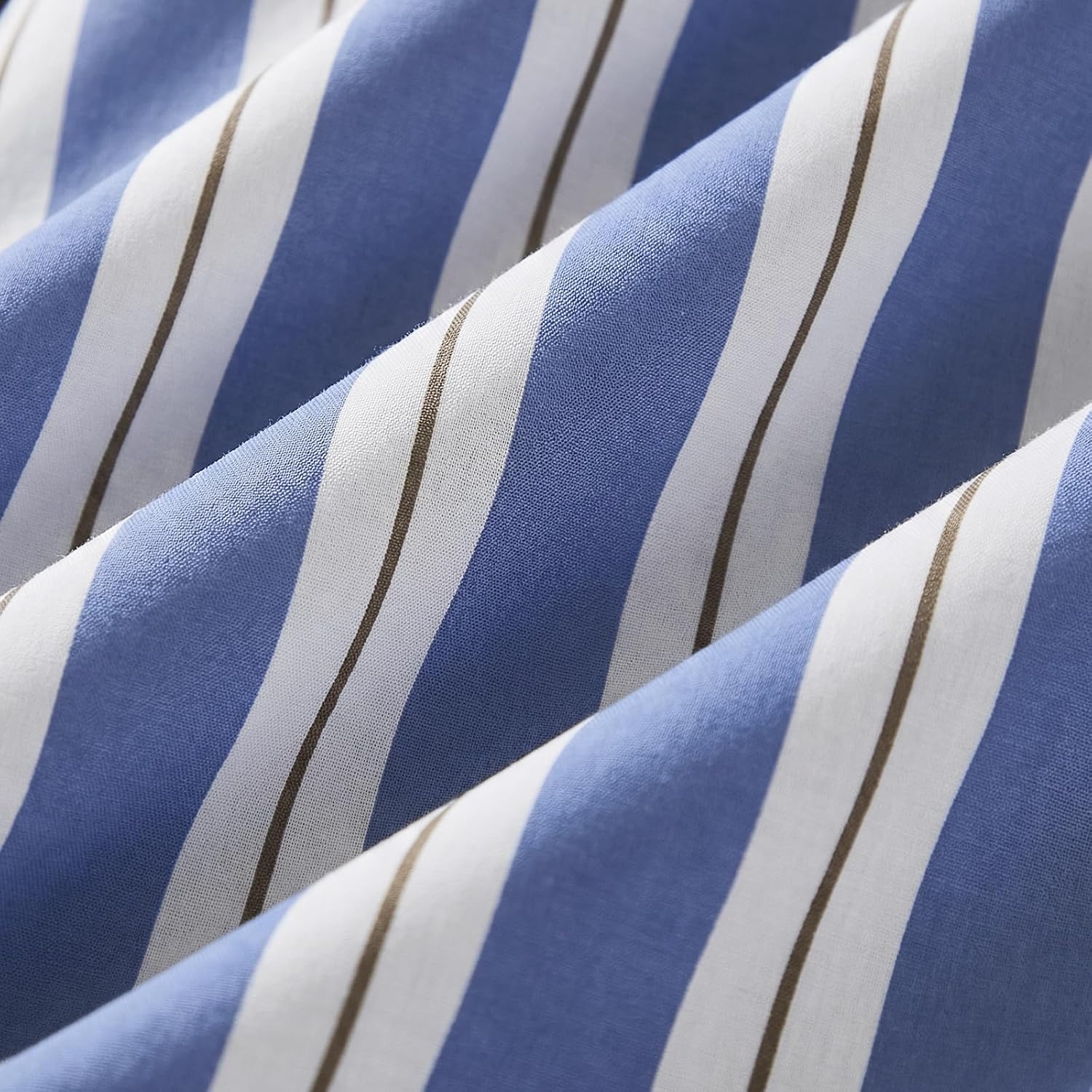 Merryword Blue and White Striped Pillowcases, King Size Pillowcases, 100% Cotton Pillow Cases, Soft Breathable Wide Stripes Pillow Covers,…
