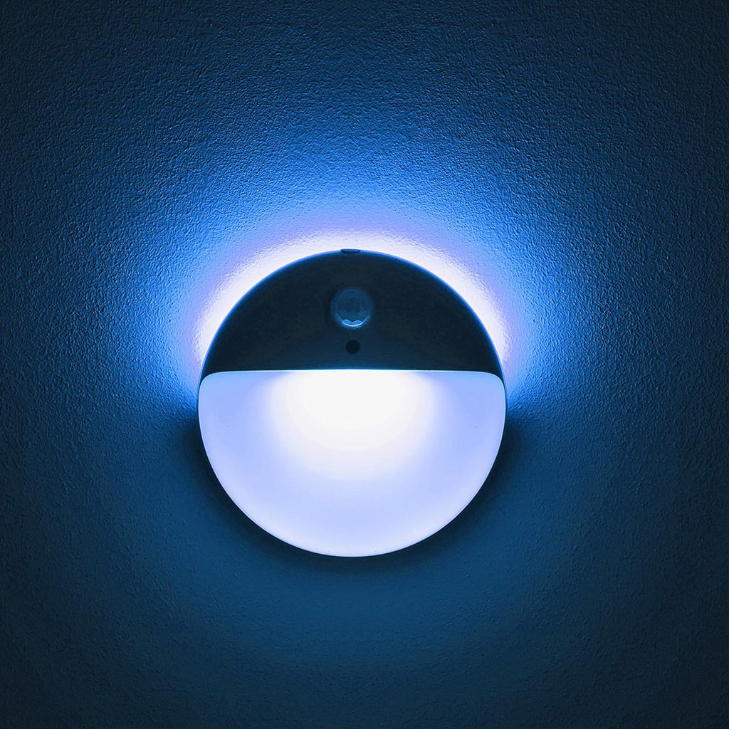 YUNLEX 2 Pack Azure Battery Night Light, Motion Activated Night Light, 2.6" Small Sticky Lights, 3 Light Modes, Dimmable Battery Operated…