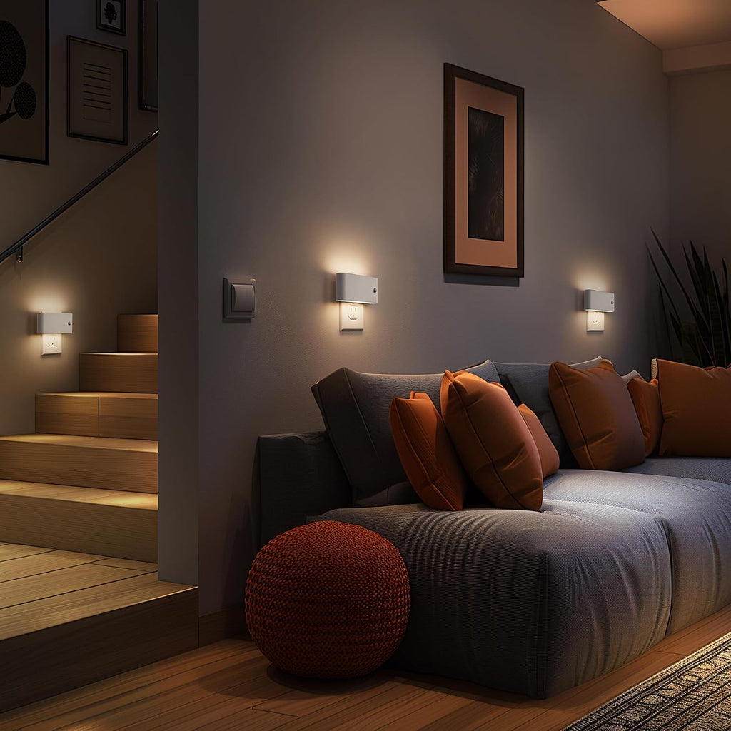 Briignite Motion Sensor Night Light, 2 Packs LED Night Lights Plug into Wall, 0-100LM Dimmable Night Light with Dusk to Dawn Sensor…