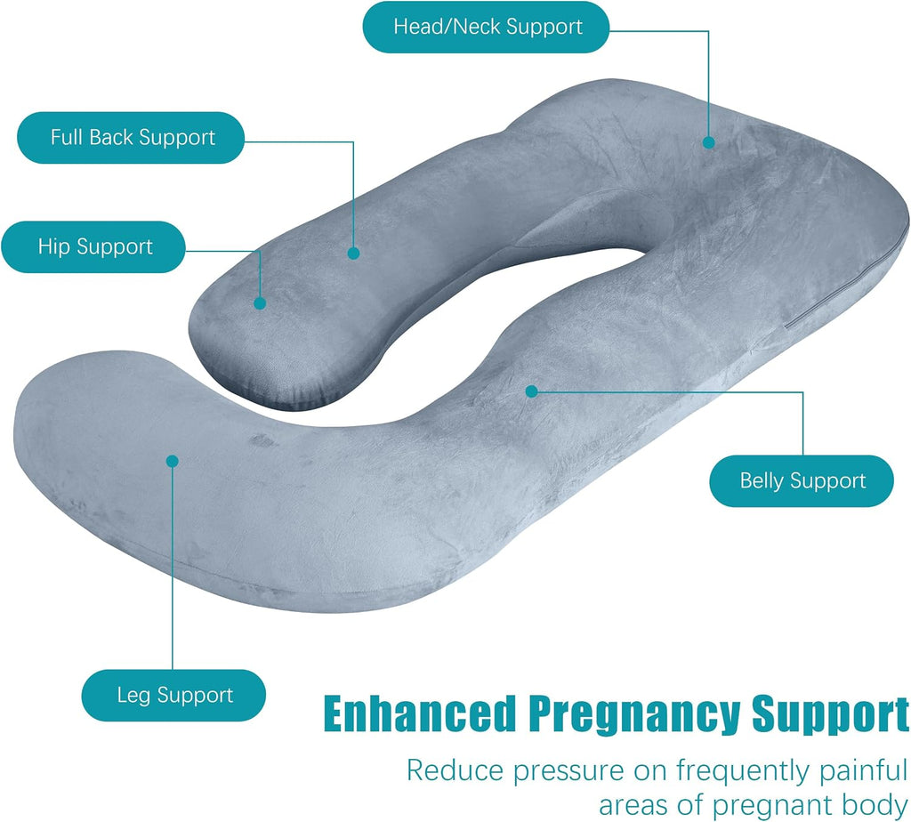 Cute Castle Pregnancy Pillows, Soft U-Shape Maternity Pillow with Removable Cover - Full Body Pillows for Adults Sleeping - Pregnancy…