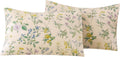 ECOCOTT Floral Pillowcases King Size Set of 2, 100% Washed Cotton Pillow Cases with Envelope Closure, Botanical Wildflower Printed Pillow…