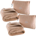 BlueHills Premium Soft 2-Pack Travel Blanket Pillows Airplane Large Plane Flight Throw Travel Blankets for Two in a Bag Compact Traveling…