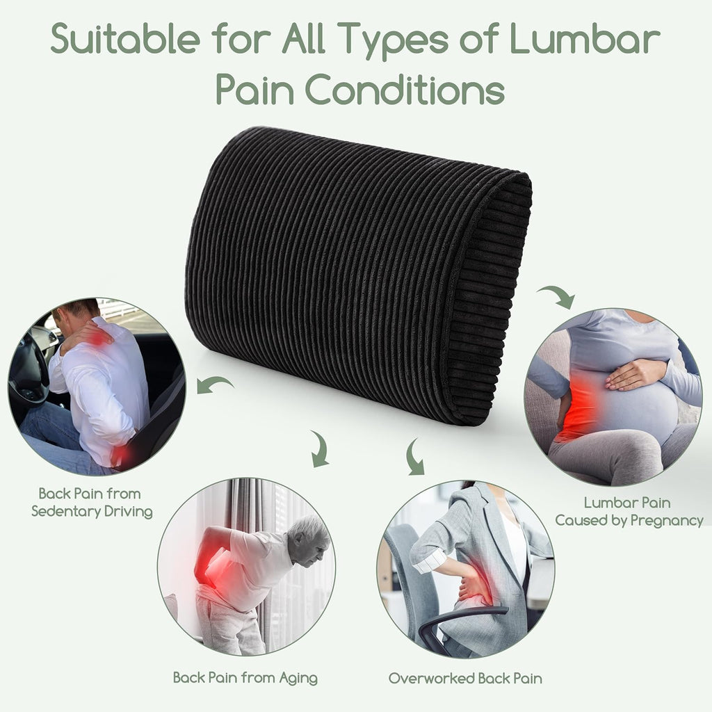 Higogogo Lumbar Support Pillow for Recliner Chair/Accent Chair/Couch, Extra Large Memory Foam Back Support Cushion for Elderly, Recliner Cu…
