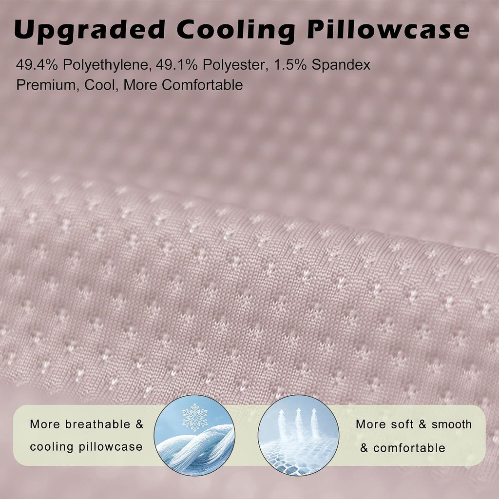 BetterSleepAnywhere! Cooling Camping Pillow, Memory Foam Travel Pillow with Adjustable Buckle Strap & Storage Bag