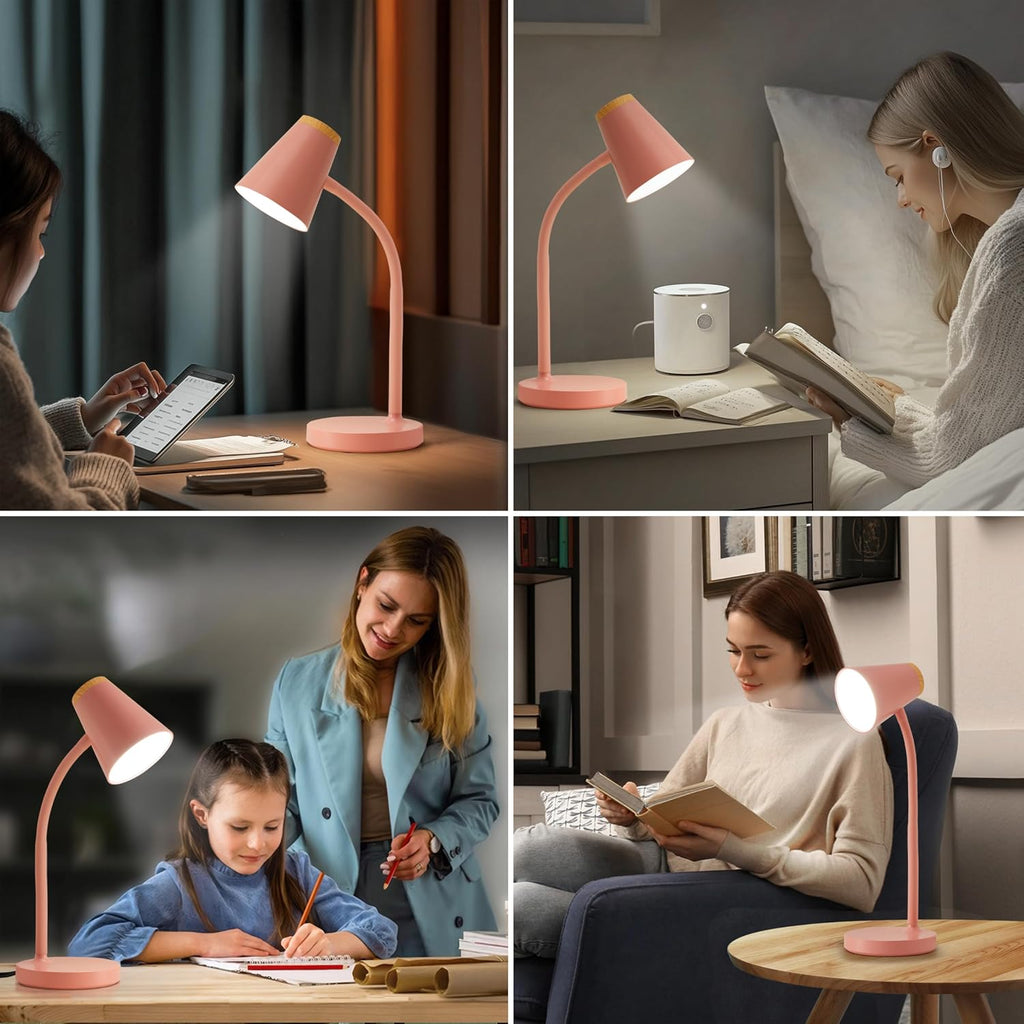 WelcometoEJIAXIN EJIAXIN Desk Lamps for Home Office - Small LED Desk Lamp Touch Dimmable Reading Light for College Dorm Room - Adjustable F…