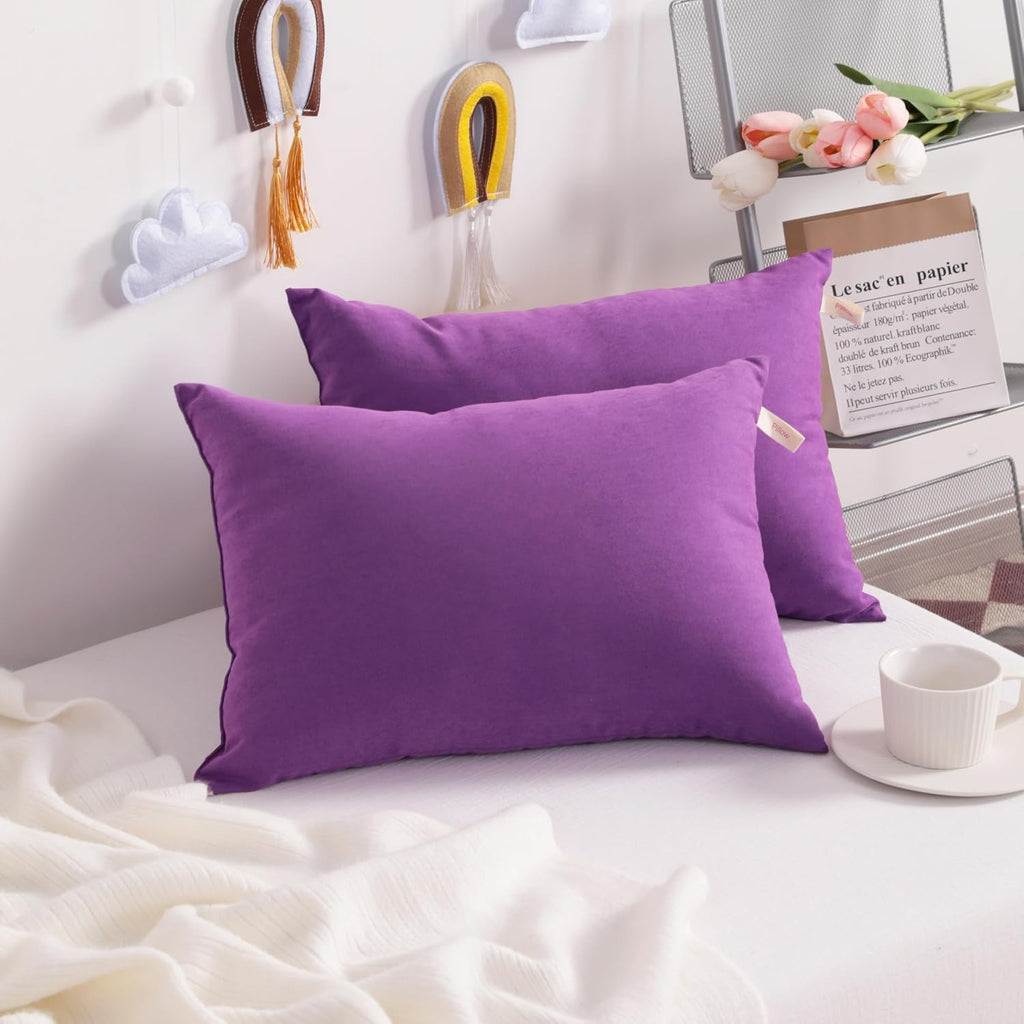 Ntbay Toddler Pillows, Down Alternative 13"x18" Pillows, Machine Washable - Soft and Breathable Travel Small Pillows for Sleeping, Ideal fo…