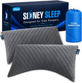 Sidney Sleep Set of 2 Queen Size Bed Pillows for Side and Back Sleepers - Adjustable Filling - Memory Foam Pillows for Neck and Shoulder…