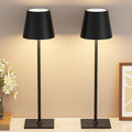 Kakanuo Cordless Rechargeable Table Lamp Black 5000mAh Battery Operated Lamps, 3 Colors Stepless Dimming Touch Lamp for Living Room…