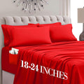 MocassiLuxuryBedding Mocassi Luxury 6-Piece Sheet Set, Ultra Soft 1800 Hotel Quality Microfiber Sheet Set, Fits Mattresses Up to 18 to 24 I…