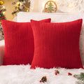 Softalker Christmas Pillow Covers 20x20 Set of 2, Super Soft Boho Striped Corduroy Pillow Cover, Xmas Decorative Throw Pillows for Sofa Cou…
