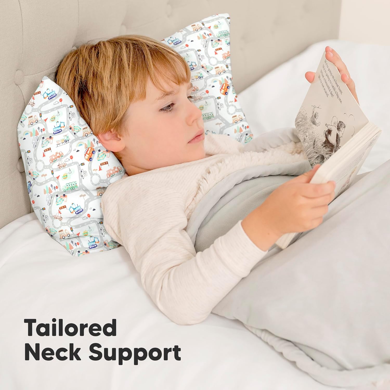 Toddler Pillow with Pillowcase - 13x18 My Little Dreamy Kids Travel Bed Pillows for Sleeping, Organic Cotton Small Pillowcase, Soft &…