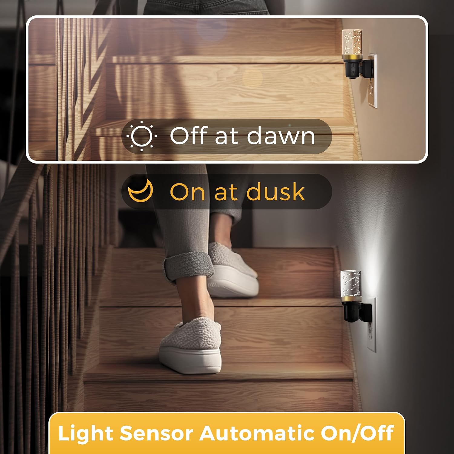 L LOHAS LED Night Light, 2 Pack Dimmable Night Lights Plug into Wall, Automatic Night Lights Plug in with Auto Light Sensor, Adjustable…