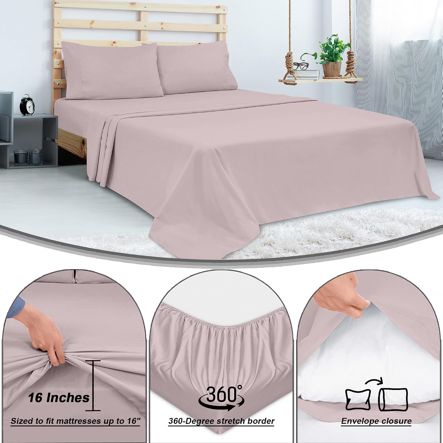 Royalelinens ROYALE LINENS 300 Thread Count 100% Long Staple Combed Cotton Sheet Set - 3 Piece Twin Bed Sheets - 1 Fitted, 1 Flat & Pillow…