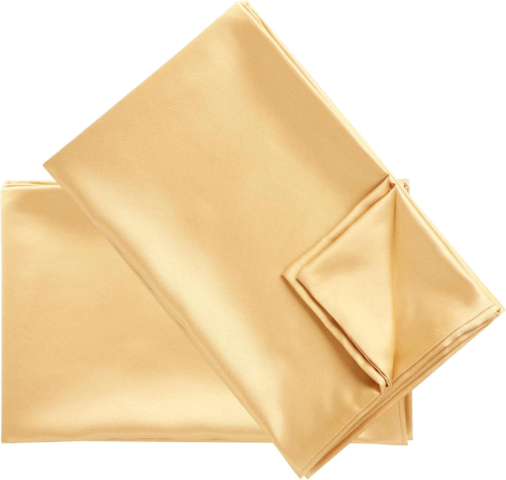 uxcell 2 Pack Silk Satin Pillowcase for Hair and Skin, Cool, Silky, Soft Breathable Pillow Cases King Size 20x36 Inch Sateen Pillowcase Cha…