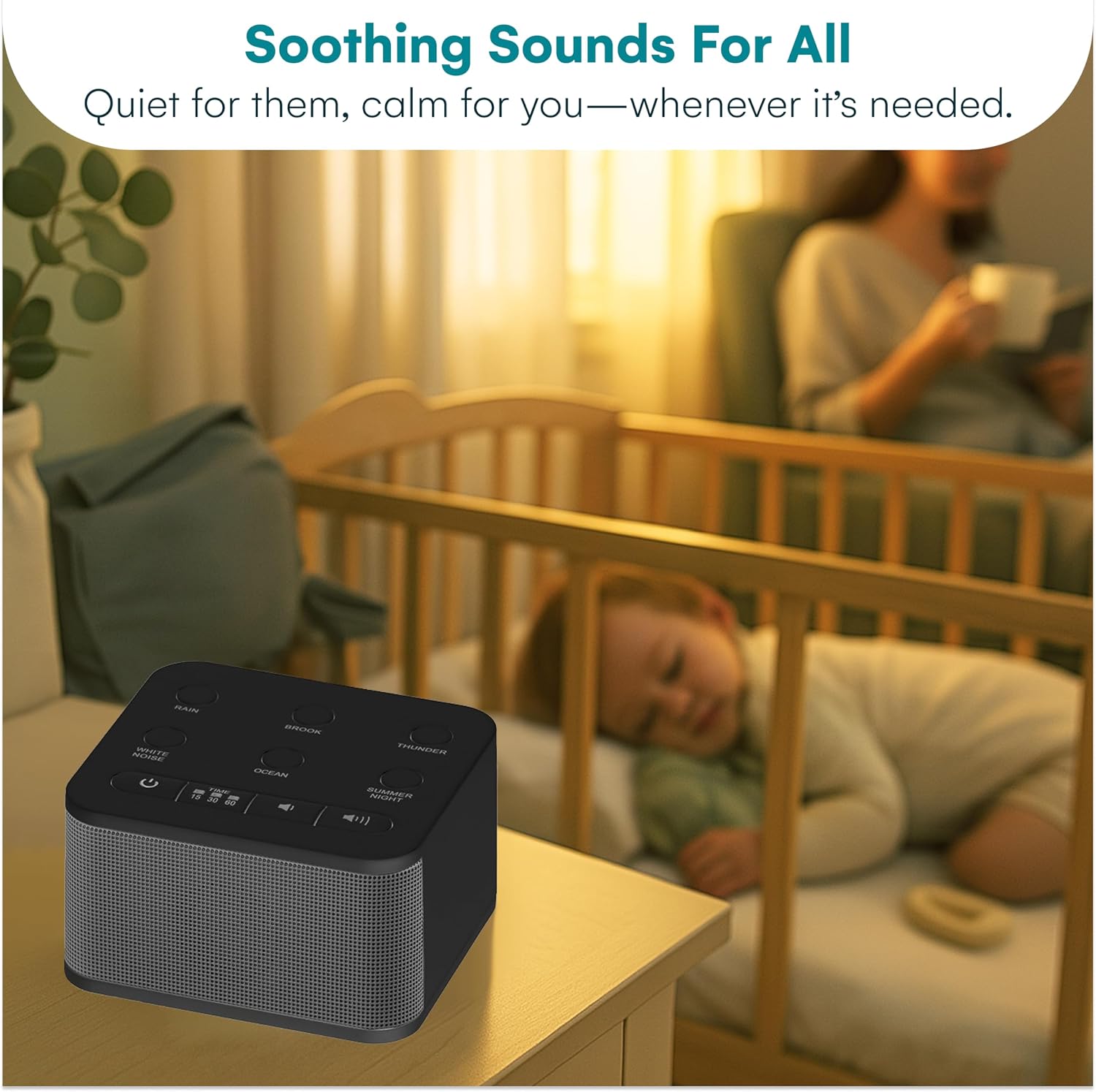 Big Red Rooster Sound Machine - 6 Sleep Sounds - Portable White Noise Machine for Office Privacy & Adult Sleeping - Compact Travel or…
