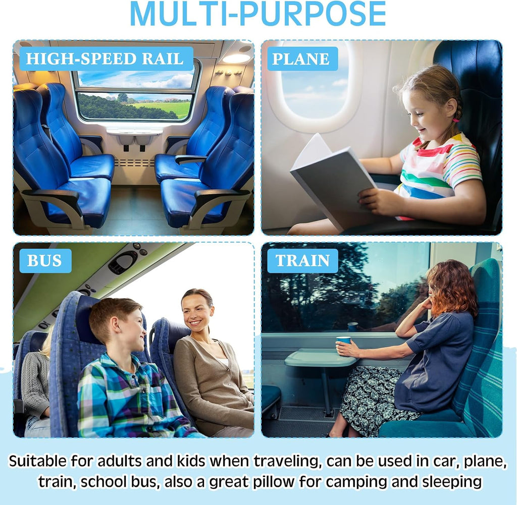 home Barydat 2 Pcs Car Travel Pillow for the Back Seat 28 x 18 in Sleeping Reading Pillows for Distance Travel Car Cushion for Kids Adults…