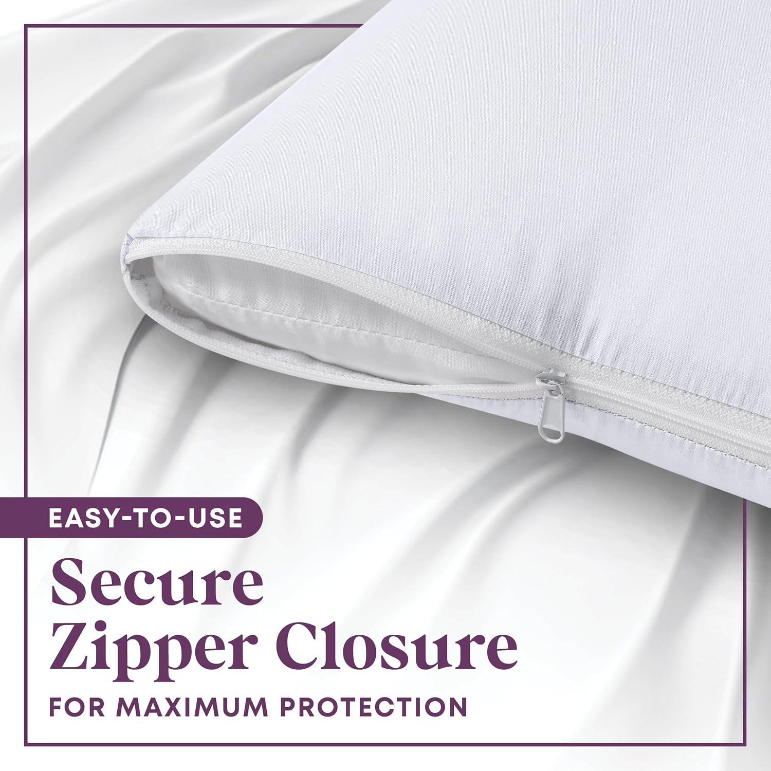 CirclesHome Pillow Protectors 12 Pack King Zippered - 100% Cotton Breathable Pillowcases - Protects Pillows from Dirt, Dust and Debris (Kin…