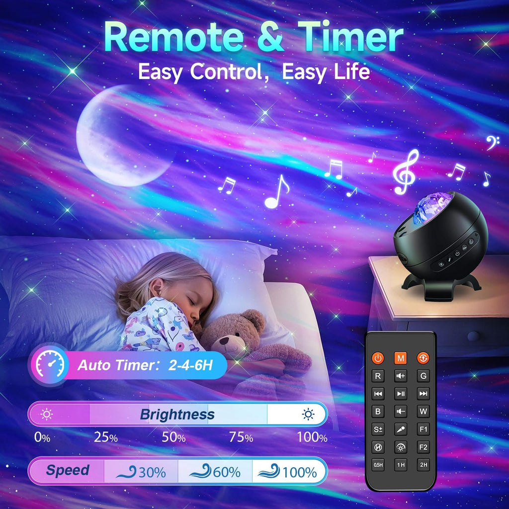 Staryou Birthday Gifts for Teen Girls & Boys - Northern Galaxy Light Projector with 15 White Noise Bluetooth Speaker, Trendy Stuff Aurora N…