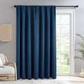 Igemaeve Blackout Curtains for Bedroom 1 Panel, Custom Curtains Thermal Insulated Navy Blue, Rod Pocket Room Darkening Drapes for Living Ro…