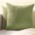 EncasaXO Encasa XO Corduroy Throw Pillows Covers 18"x18", Set of 2 Soft Textured Striped Boho Pillow Covers | Decorative and Cozy Cushion C…