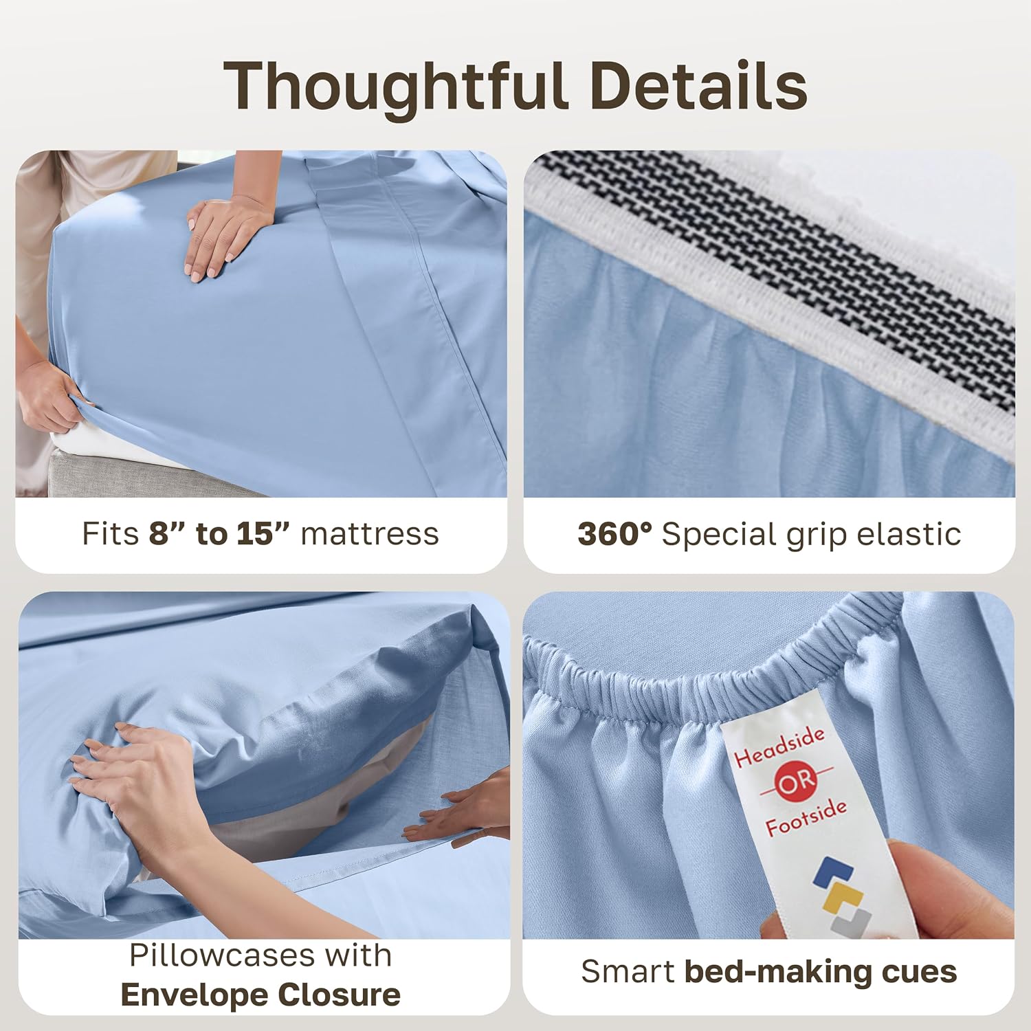 CaliforniaDesignDen California Design Den California King Sheet Sets - Soft 100% Organic Cotton Sheets, Crisp and Cool Percale, Deep Pocket…