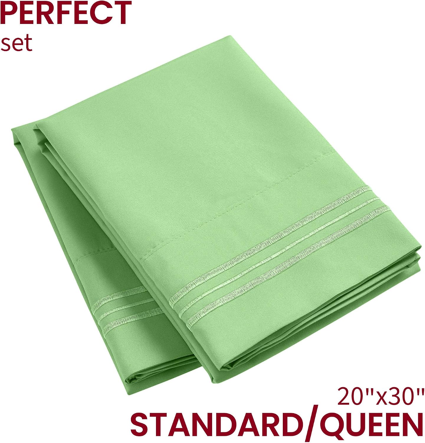 Mellanni Pillow Cases - Luxury, Extra Soft, Cooling Pillow Covers - 2 PC Iconic Collection Pillowcases - Envelope Closure (Standard/Queen 2…