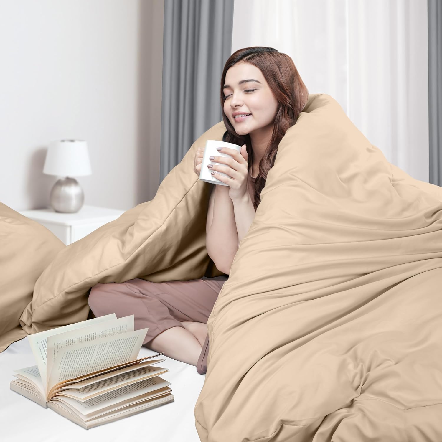 Utopia Bedding Duvet Cover Queen Size - 3 Piece with Zipper Closure - 1 Comforter Cover 90X90 Inches & 2 Pillow Shams 20X26 Inches…