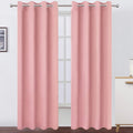 Lemomo Blackout Curtains 66 x 95 inch/Pink Curtains Set of 2 Panels/Thermal Insulated Room Darkening Bedroom Curtains 95 inch Pink