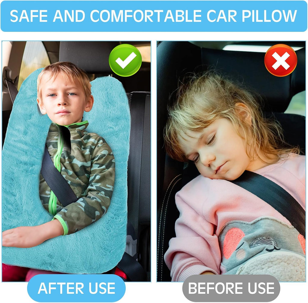 home Barydat 2 Pcs Car Travel Pillow for the Back Seat 28 x 18 in Sleeping Reading Pillows for Distance Travel Car Cushion for Kids Adults…