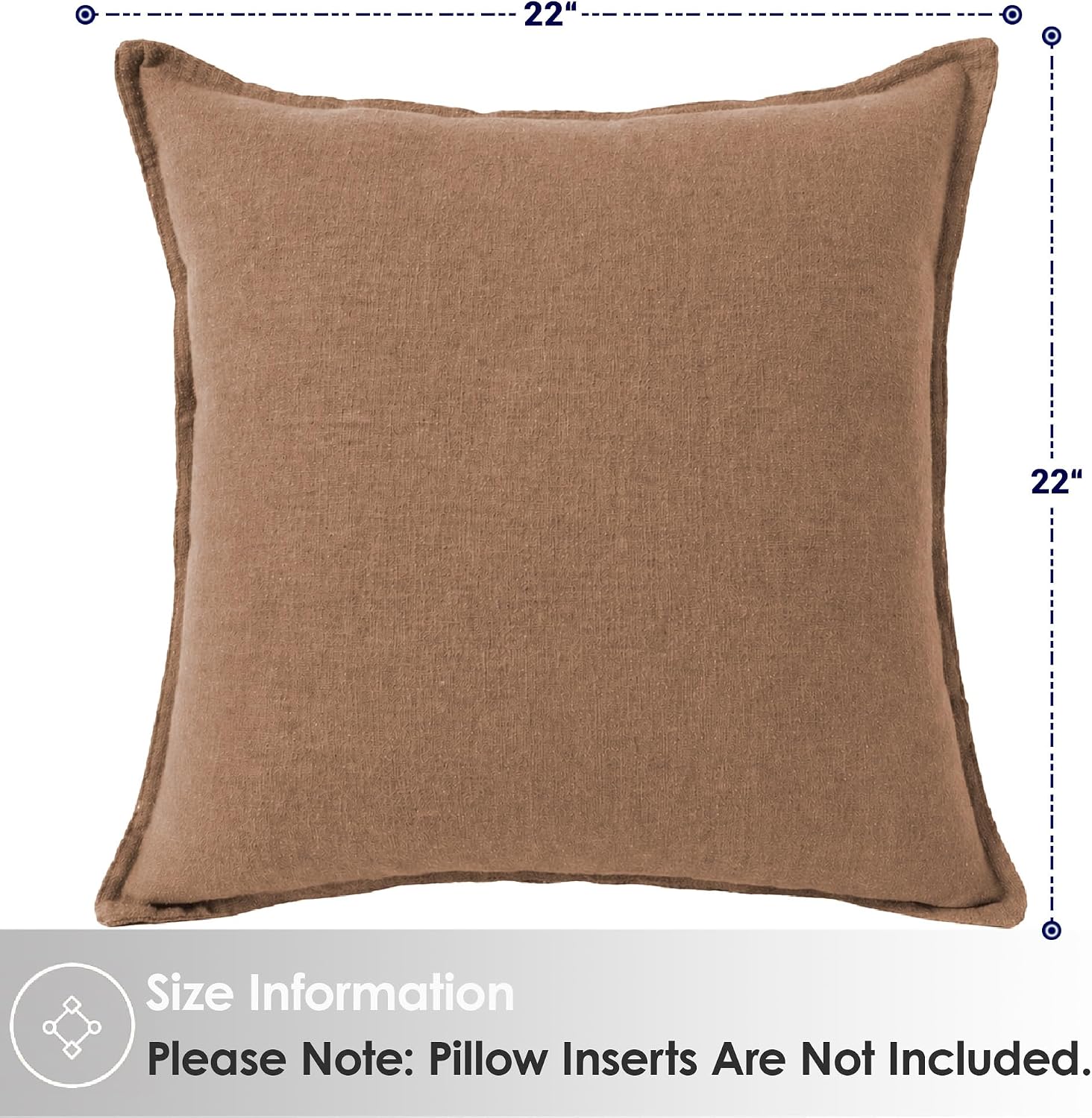 Symplora Cotton Linen Throw Pillow Covers Set of 2, Breathable Non Pilling Decorative Pillow Covers, Machine Washable Cushion Case for…