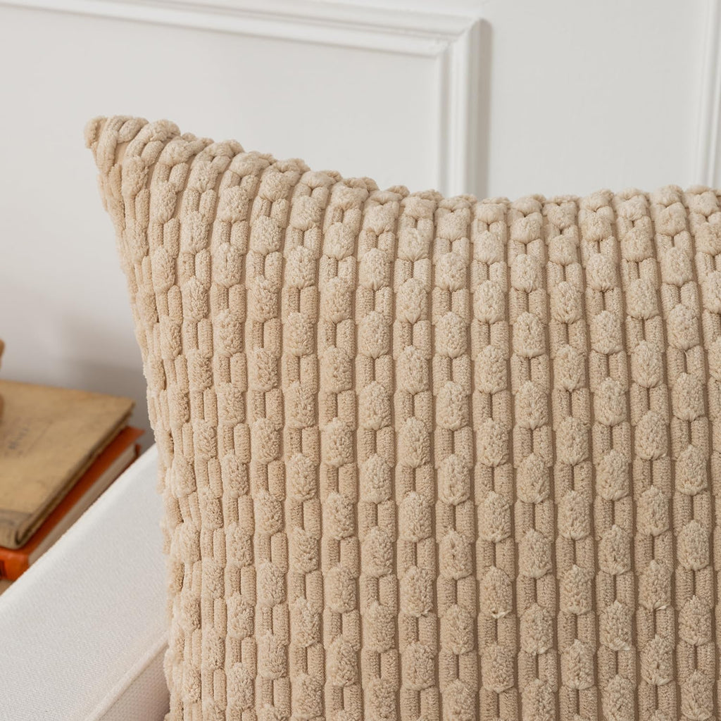 KevinTextile Kevin Textile 12x24 Inch Pillow Cover 1 Pack Boho Decorative Soft Striped Corduroy Lumbar Farmhouse Solid Color Accent Rectang…