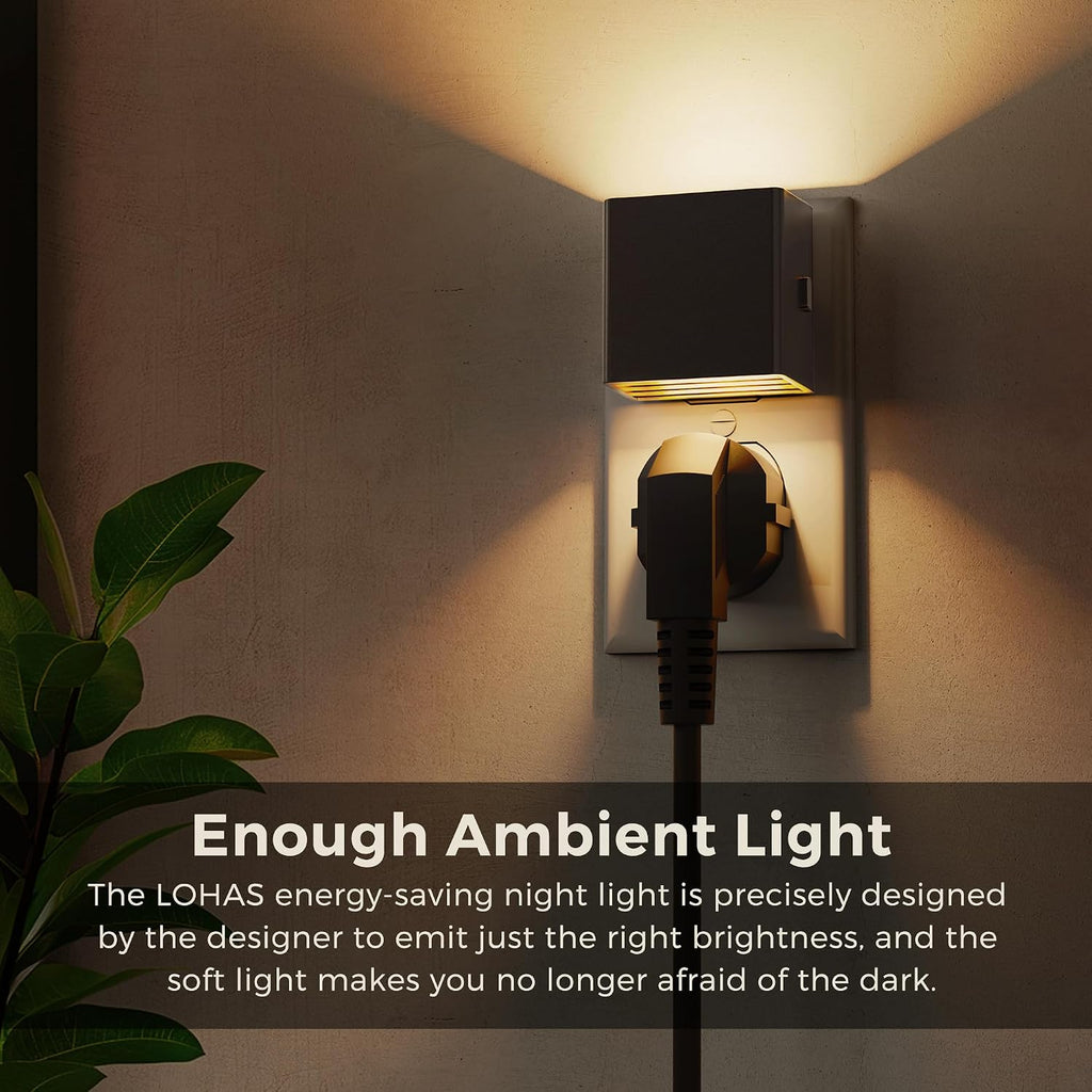 L LOHAS LED Night Lights Plug into Wall,[2-Pack] Plug in Night Light with Dusk to Dawn Sensor,3CCT 1600K/2700K/5000K, Brightness…