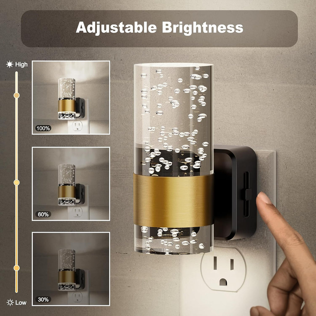 JandCase Night Light, Night Lights Plug into Wall, 2 Pack Dimmable LED Night Light with Adjustable Brightness, Automatic Night Lights…
