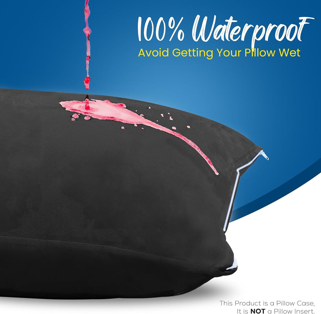 Utopiabedding Utopia Bedding 100% Waterproof Pillow Protectors with Zipper King Size (Set of 4), Bed Bug and Dust Mite Proof Zippered Pillo…