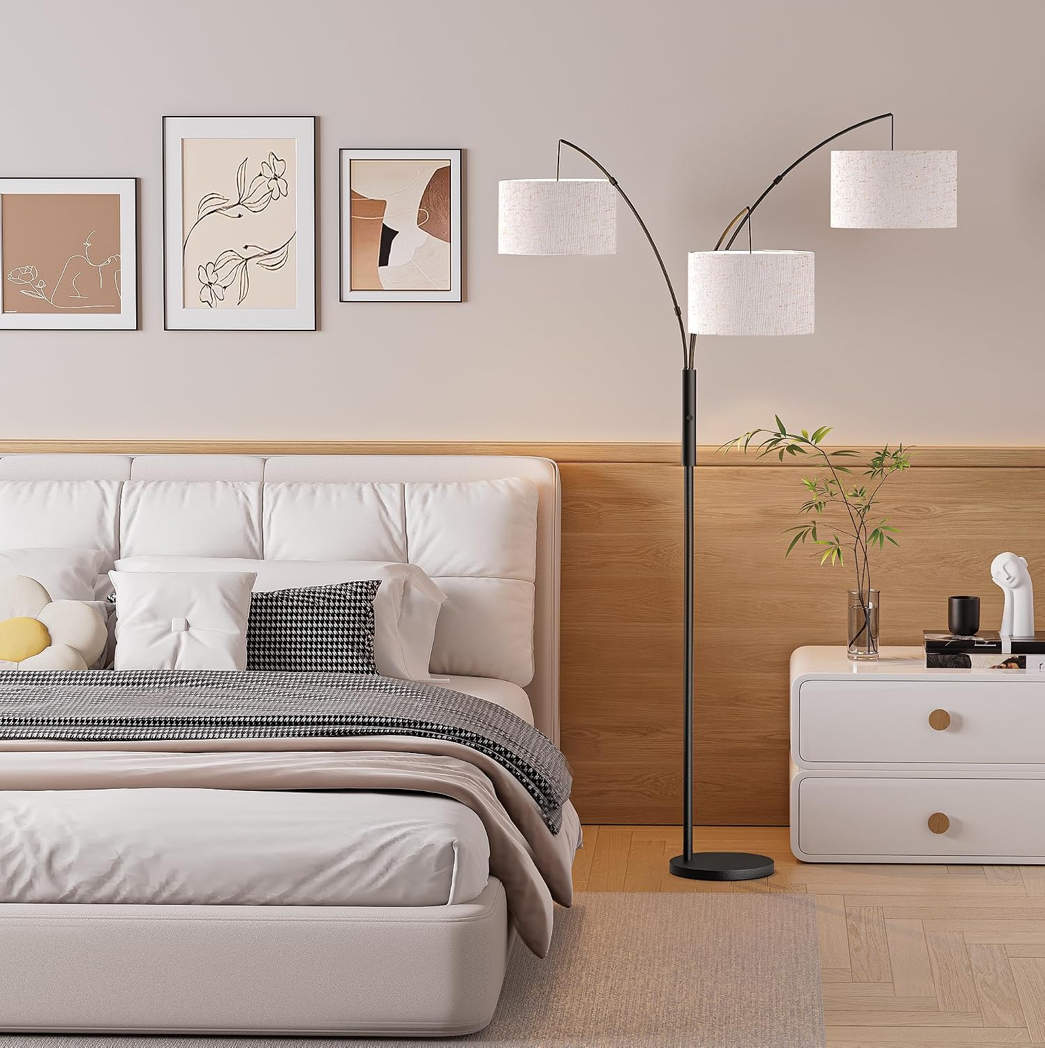 SIBRILLE 27W Floor Lamps for Living Room - Super Bright Dimmable Tree Floor Lamp, Modern Standing Lamp with Remote & Touch Control, 3…