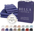 Bella Coterie 7 Piece Luxury Bamboo Viscose Split King Size Sheet Set | 2 Fitted Sheets for Adjustable Beds | 100% Organically Grown |…