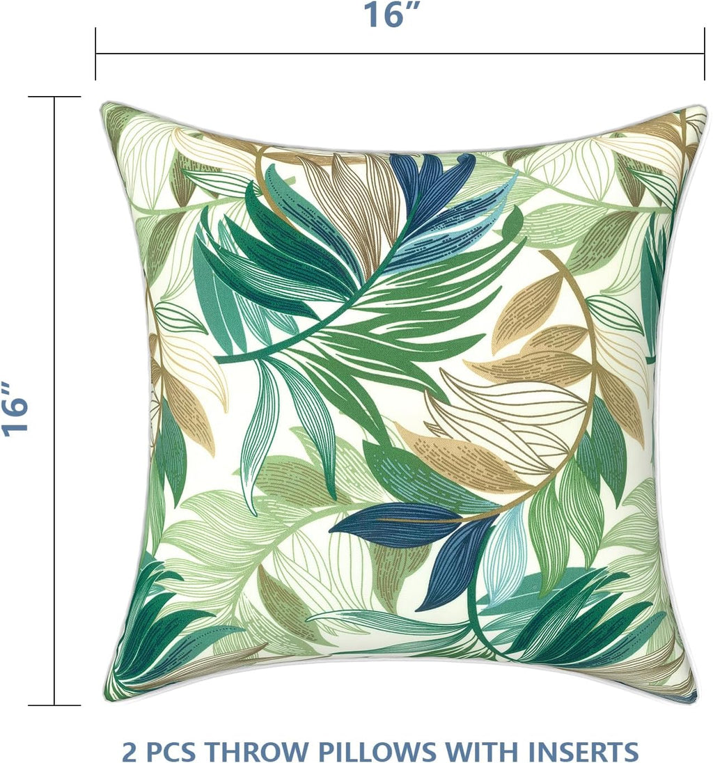 LVTXIII Outdoor Throw Pillow Covers Waterproof Tropic Accent Pillow Cases Fluffy Outdoor Cushion Covers for Garden and Patio Furniture…