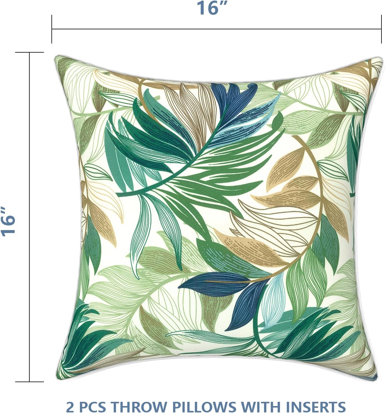LVTXIII Outdoor Throw Pillow Covers Waterproof Tropic Accent Pillow Cases Fluffy Outdoor Cushion Covers for Garden and Patio Furniture…