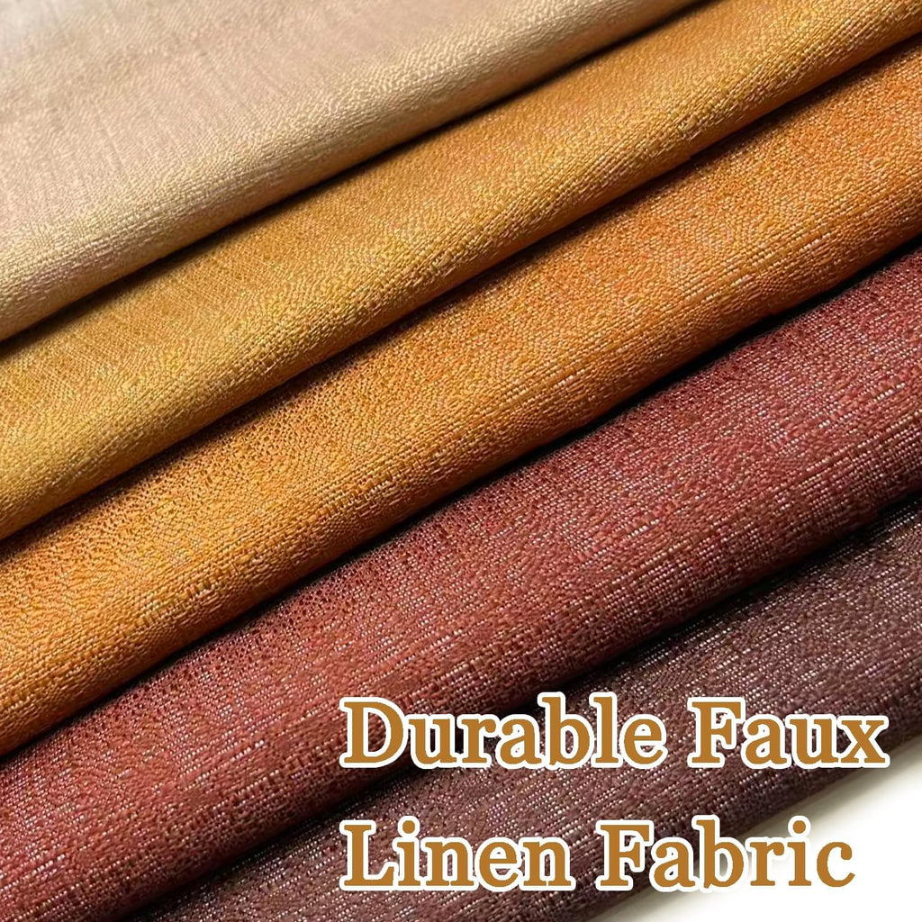 GOLDLAWN Terracotta Ombre Linen Blackout Curtains for Bedroom 84 Inches Long, Room Darkening Grommet Thermal Insulated Curtains for…