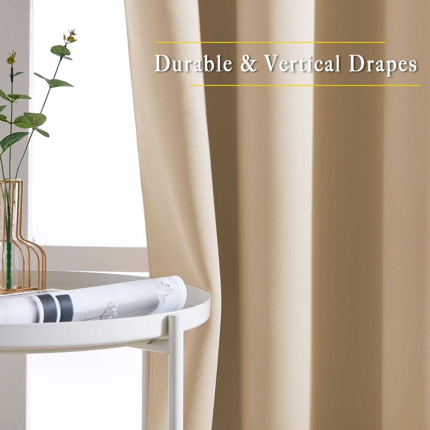 Nicetown Blackout Curtains and Drapes for Window 95" L - Triple Weave Energy Saving Thermal Insulated Solid Grommet Blackout Panels for Pat…