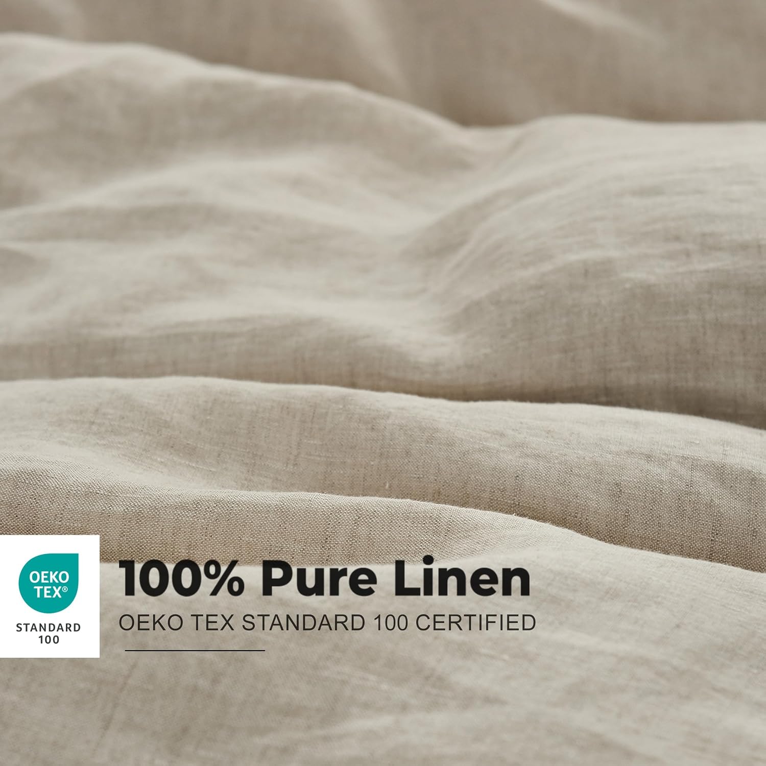 Simple&Opulence 100% Washed Linen Duvet Cover with Embroidered,3 Pieces Soft Farmhouse Comforter Set with Button Closure,1 D…