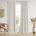 Guken Boho 100% Blackout Linen Curtains 84 Inch Long 2 Panels Set for Living Room Bedroom Black Out Curtain with Back Tab Room Darkening Wi…