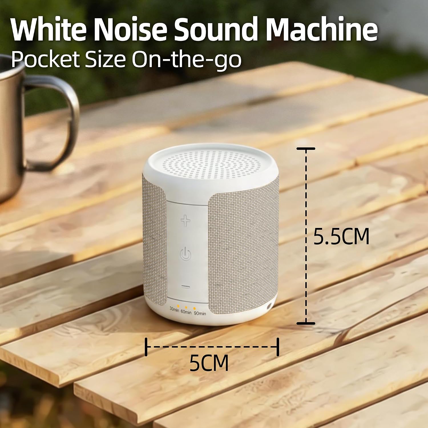 ArtfulClocksBeautifulMoments Portable Sound Machine for Baby, Kids & Adults, 30 Soothing Sounds, 32 Volume Levels, 3 Timers, Rechargeable M…