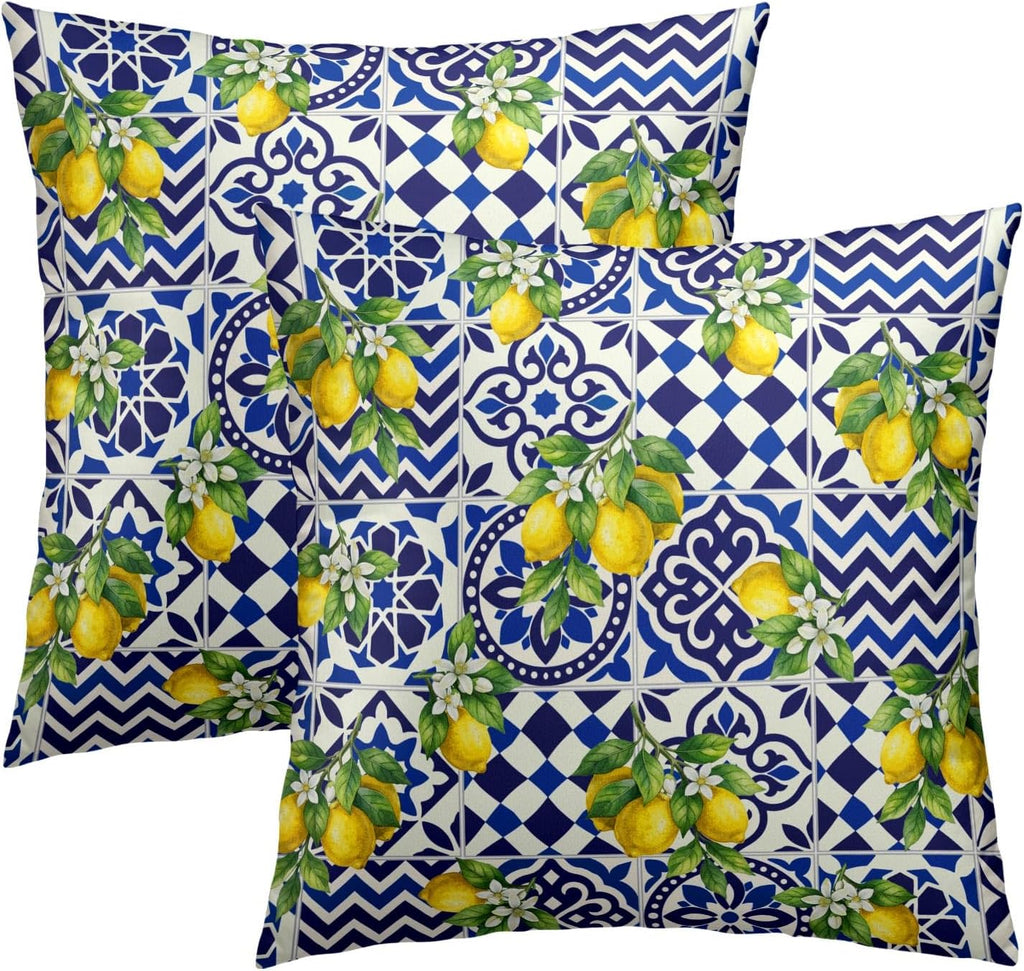Lemon Mexican Tilt Pillow Covers 22x22 Inch Set of 2 Lemon Decor Italian Gifts Throw Pillow Cases Spring Summer Party Holiday Decorative…
