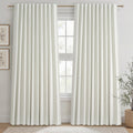 Qjmydeco Cute Blackout Curtains 70 Inches Extra Wide Linen 96 Inch Length for Living Room/Sliding Glass Door, Pleated Heavy Duty Thermal Dra…